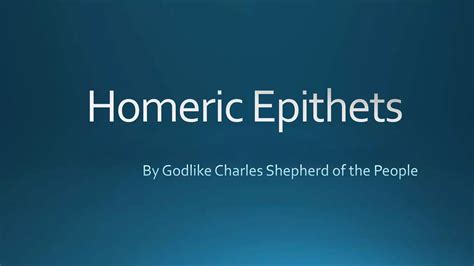 homeric epithet wikipedia.